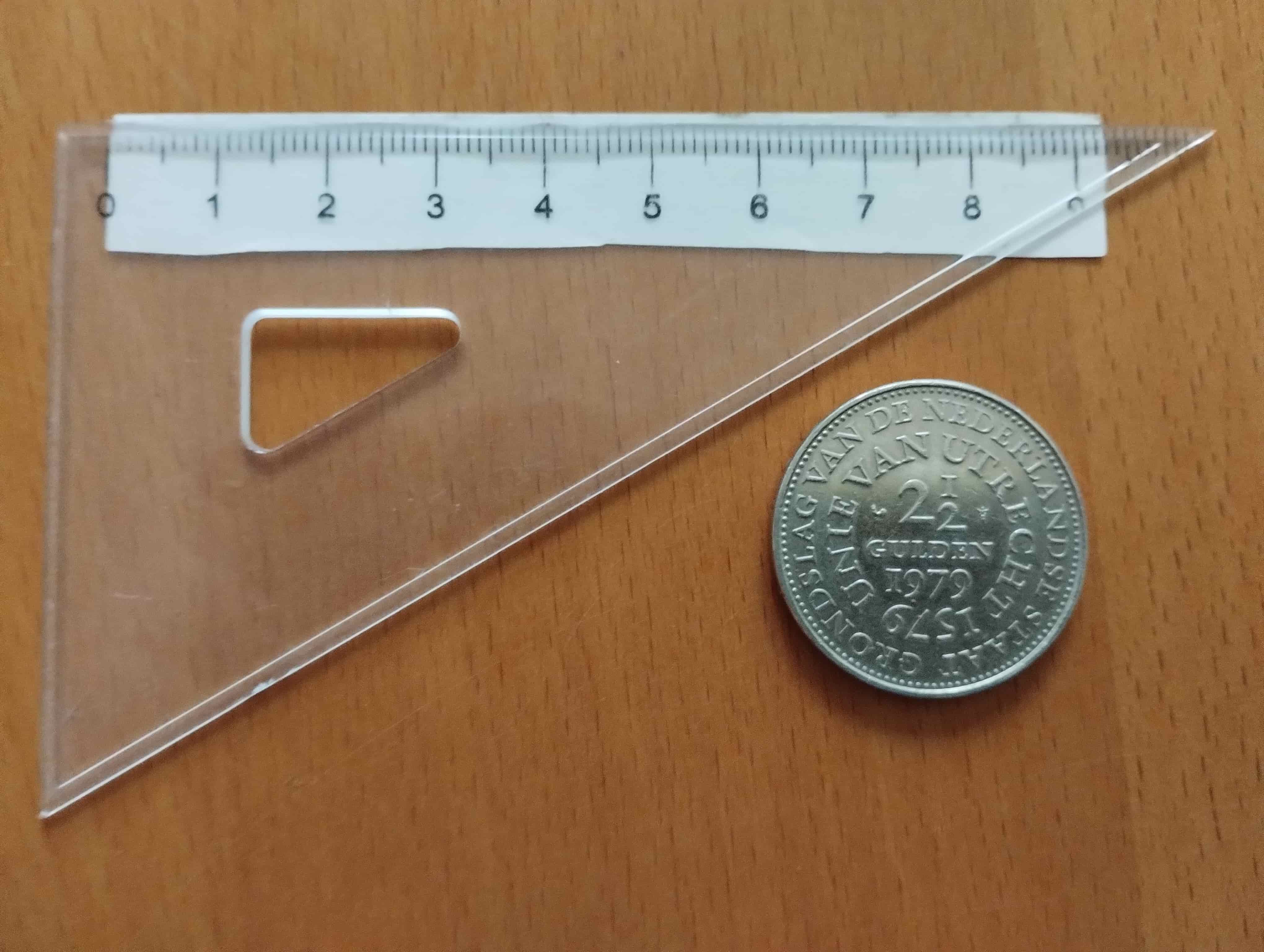 Measuring the circumference of a coin using a ruler and a paper stripe